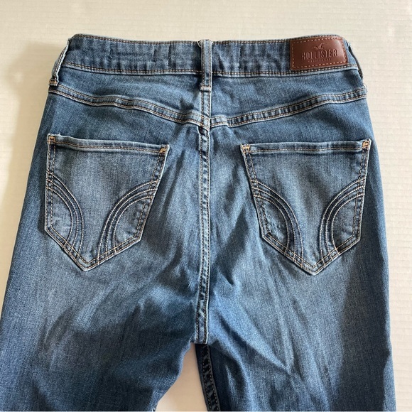 Hollister Ultra High Rise Super Skinny Distressed Raw Hem Jeans‎ Size 25x30  1R - Picture 11 of 13